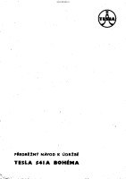 Tesla 541a - Navod k udrzbe 